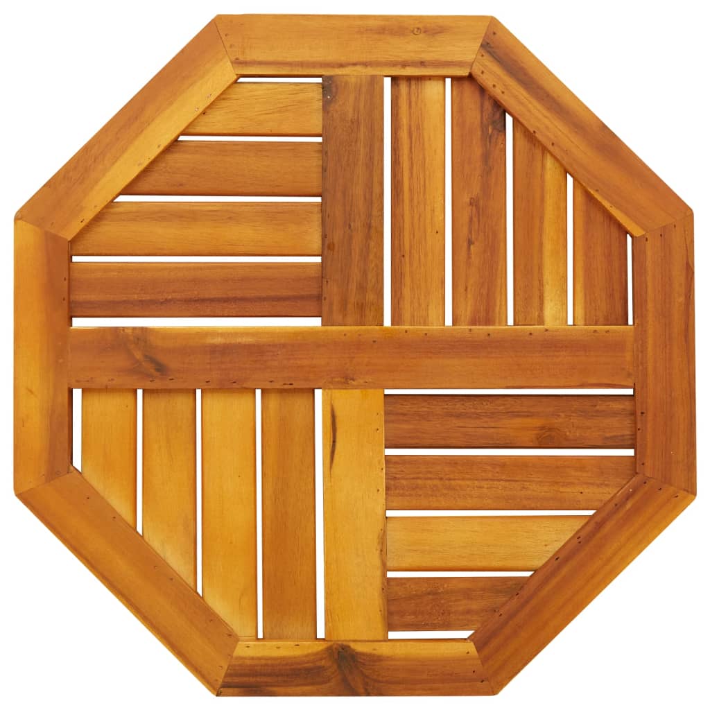 Piano per Tavolo 50x50x2 cm Ottagonale Legno Massello di Acacia
