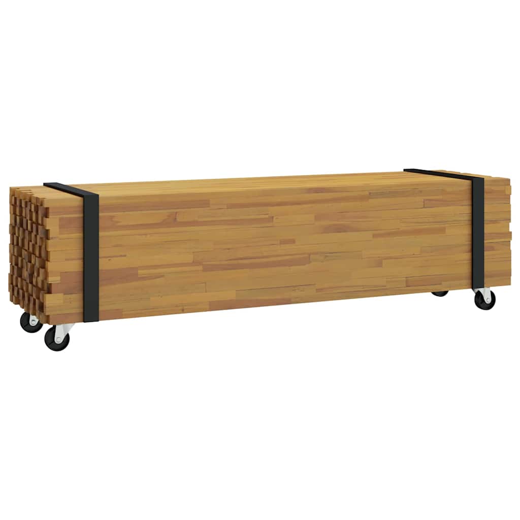 Supporto TV Marrone 110 x 30 x 30 cm Legno di teak solido