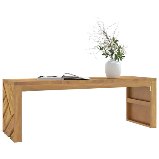 Tavolino da Salotto 110x35x38 cm in Legno Massello di Teak | homemem39