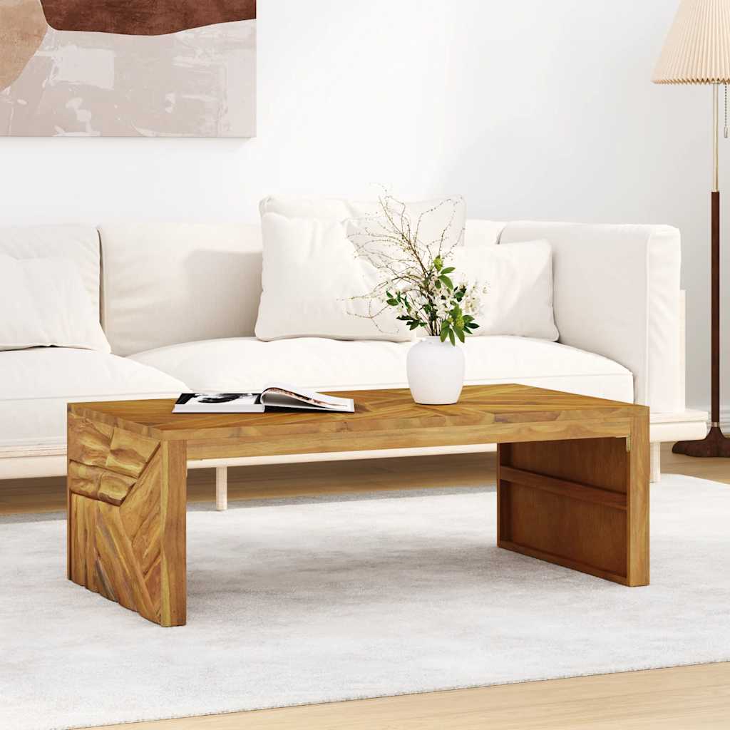 Tavolino da Salotto 110x60x38 cm in Legno Massello di Teak | homemem39