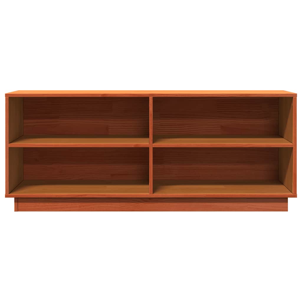 Scarpiera Marrone Cera 110x34x45 cm in Legno Massello di Pino | homemem39