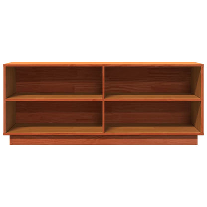 Scarpiera Marrone Cera 110x34x45 cm in Legno Massello di Pino | homemem39