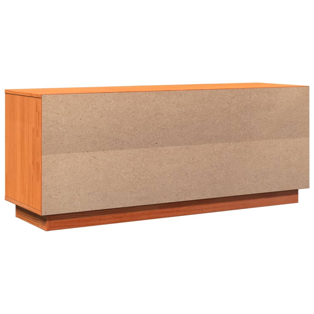 Scarpiera Marrone Cera 110x34x45 cm in Legno Massello di Pino - homemem39