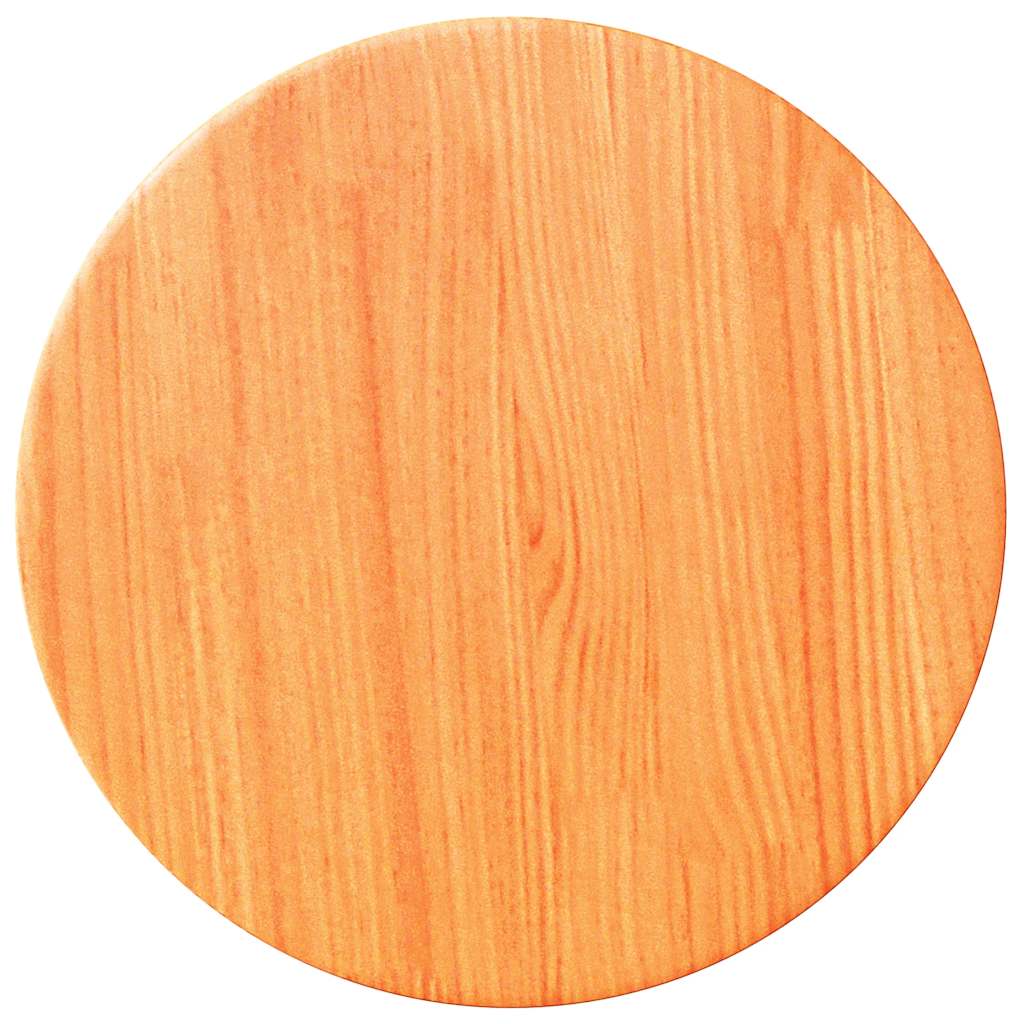 Piano Tavolo Rotondo Marrone Cera Ø30x2,5cm Legno Massello Pino | homemem39
