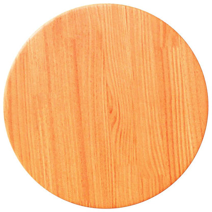 Piano Tavolo Rotondo Marrone Cera Ø30x2,5cm Legno Massello Pino | homemem39