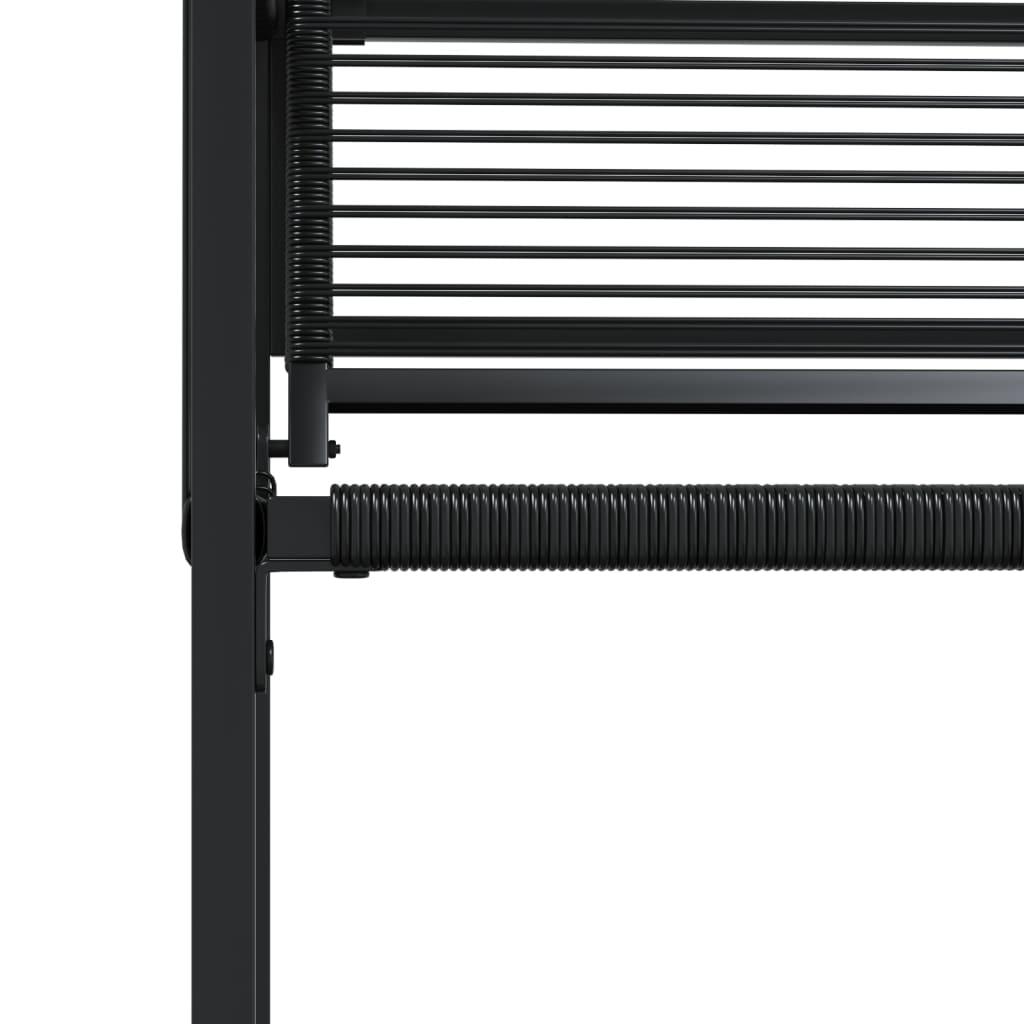 Sedie da Giardino 4 pz Nere in Polyrattan - homemem39