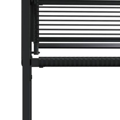 Sedie da Giardino 4 pz Nere in Polyrattan - homemem39