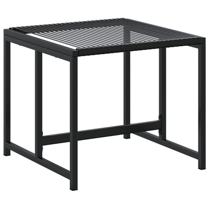 Barhocker 4 Stück Schwarz aus Polyrattan