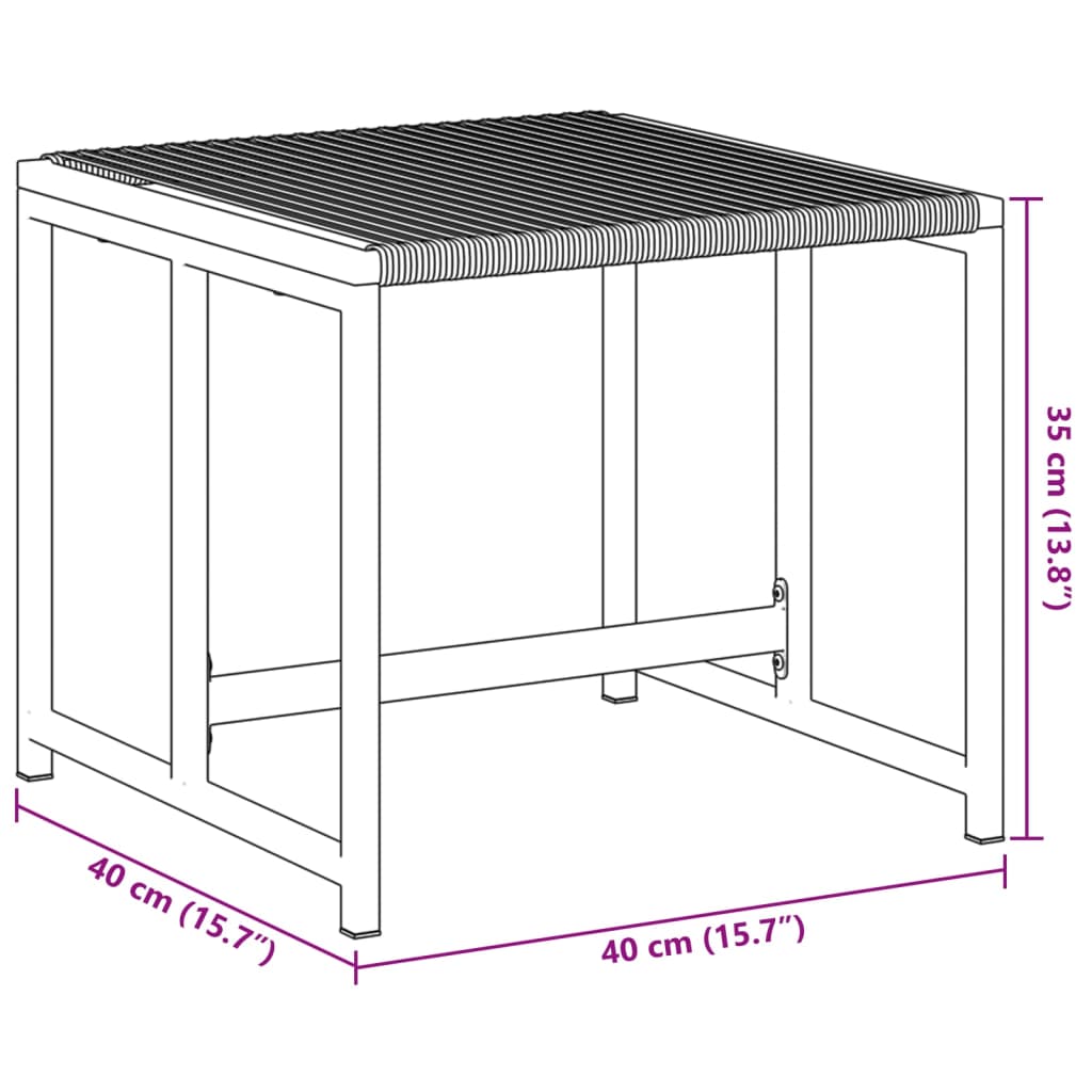 Barhocker 4 Stück Schwarz aus Polyrattan