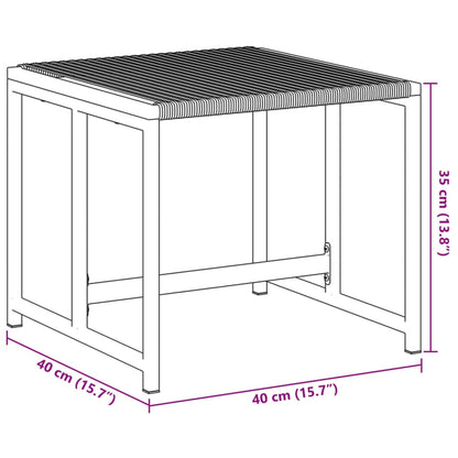 Barhocker 4 Stück Schwarz aus Polyrattan