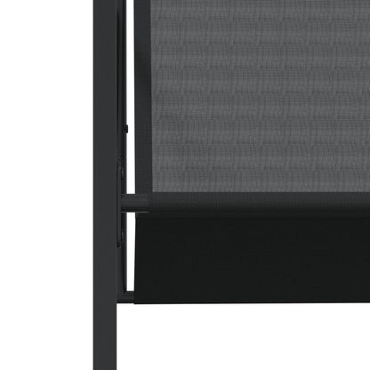 Sedie da Giardino 4 pz Neri in Acciaio e Textilene - homemem39