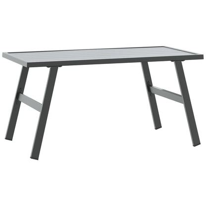 Tavolino da Giardino Nero 90x45x35cm Acciaio Verniciato Polvere