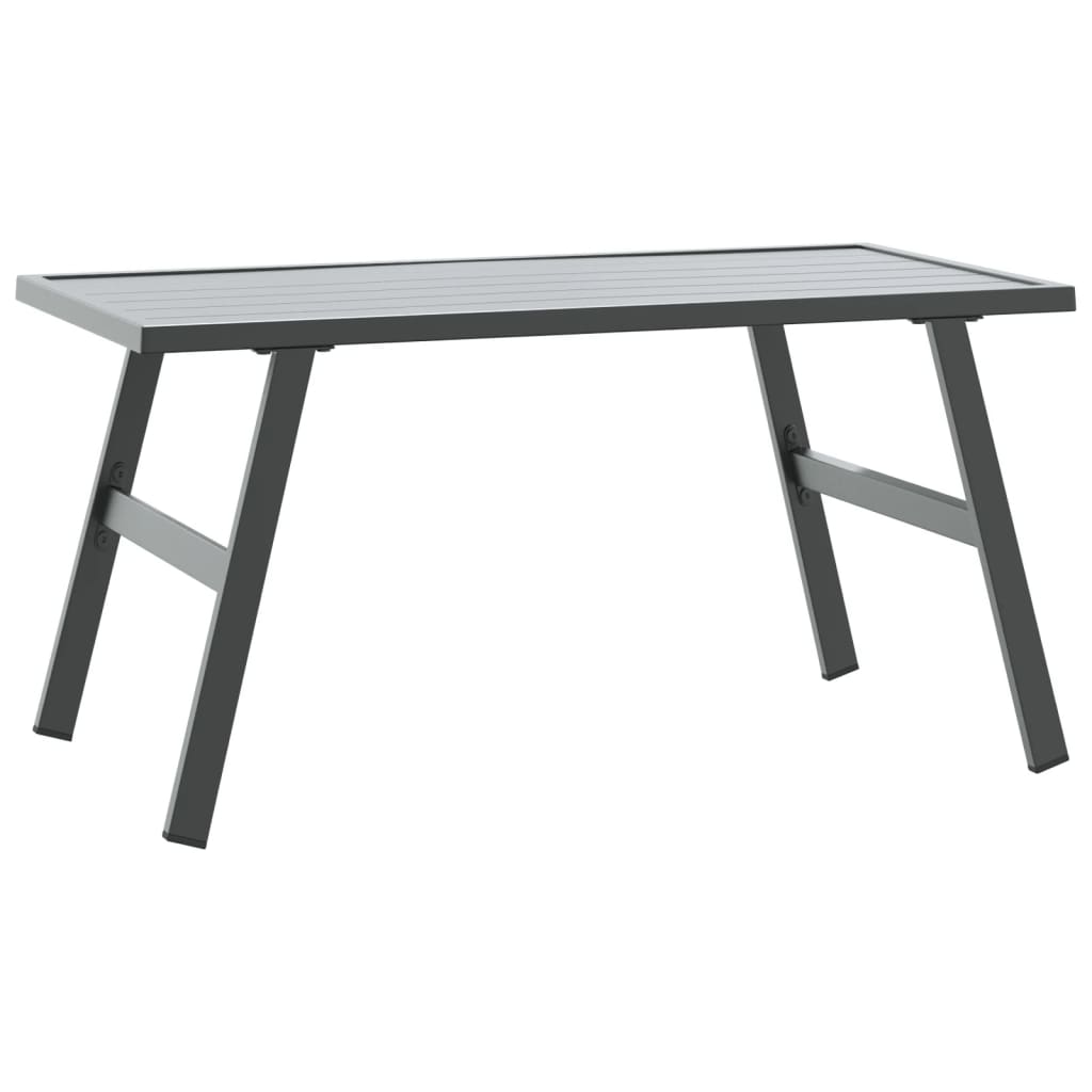 Tavolino da Giardino Nero 90x45x35cm Acciaio Verniciato Polvere | homemem39