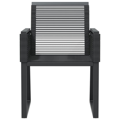 Sedie da Giardino Set 2 pz Polyrattan Nero