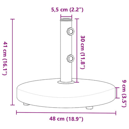 Base per Ombrellone per Pali Ø32/38/48 mm 25 kg Rotonda - homemem39
