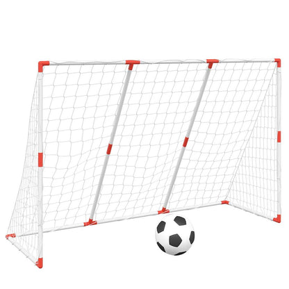 Porte Calcio Bambini con Palloni 2 in 1 Bianche 184x64x124 cm | homemem39