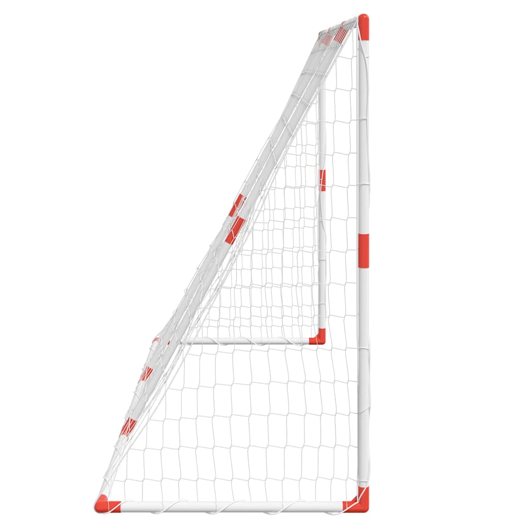 Porte Calcio Bambini con Palloni 2 in 1 Bianche 184x64x124 cm | homemem39