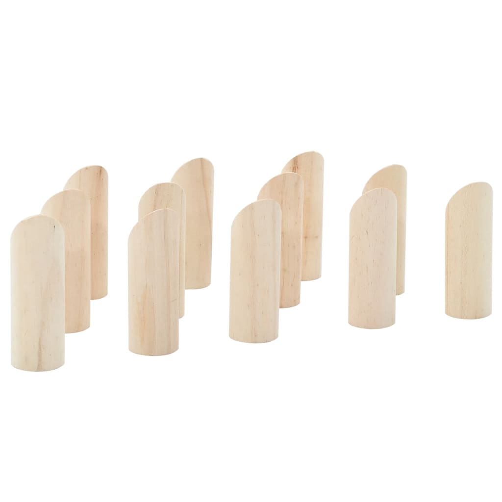 Set Gioco Kubb Numerici 13pz con Custodia Legno Massello Pino - homemem39