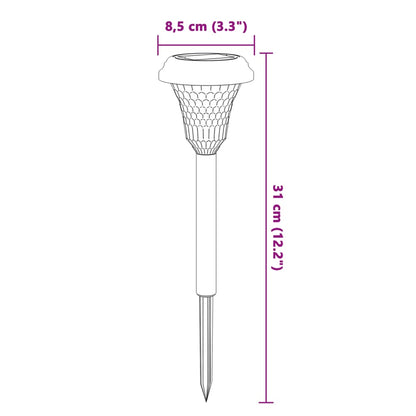 Luci Solari per Percorsi con Picchetti 12 pz Bianche