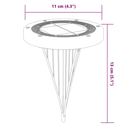 Luci Solari da Terra con Picchetti da Esterno 12pz Bianco Caldo