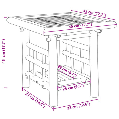 Tavolino 45x45x45 cm in Bambù | homemem39