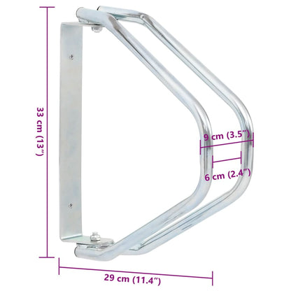 Supporto per Bici a Parete 2 pz in Acciaio Zincato - homemem39