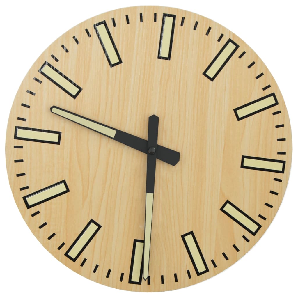 Orologio a Parete con Ore e Lancette Luminose Giallo Ø30 cm - homemem39