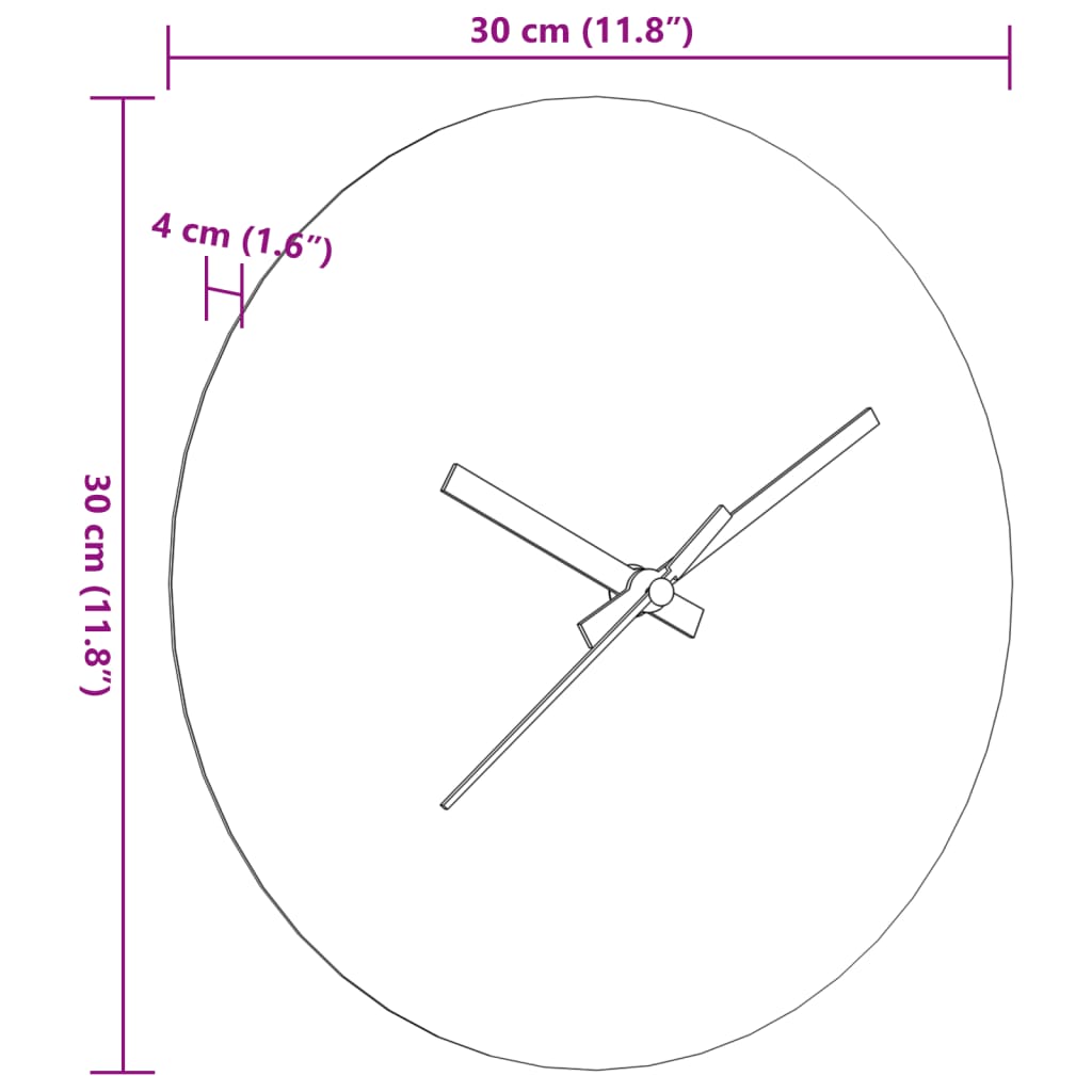 Orologio a Parete con Ore e Lancette Luminose Marrone Ø30 cm - homemem39