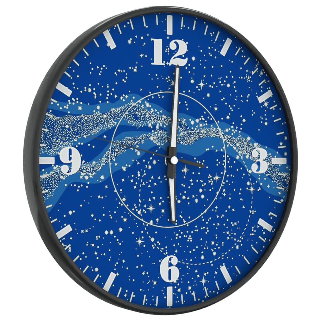 Orologio a Parete con Ore e Lancette Luminose Blu Ø30 cm - homemem39