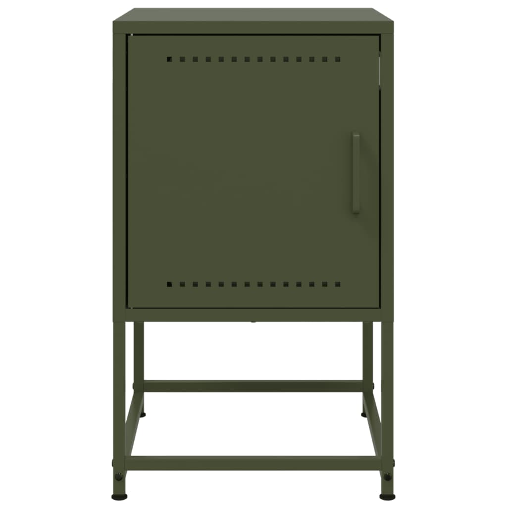 Comodini 2 pz Verde Oliva 36x39x60,5 cm in Acciaio