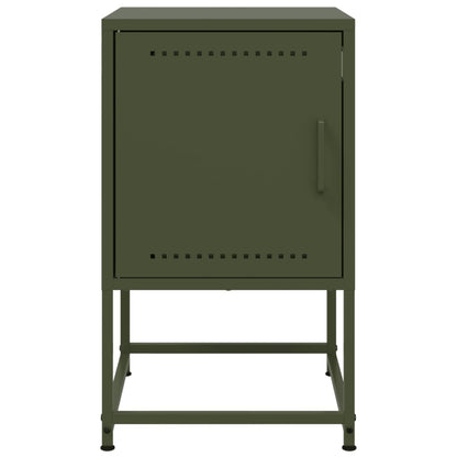 Comodini 2 pz Verde Oliva 36x39x60,5 cm in Acciaio