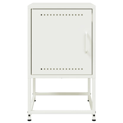Comodino Bianco 36x39x60,5 cm in Acciaio - homemem39