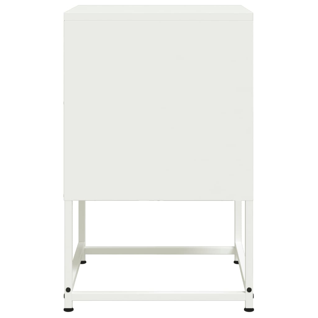 Comodini 2 pz Bianchi 36x39x60,5 cm in Acciaio
