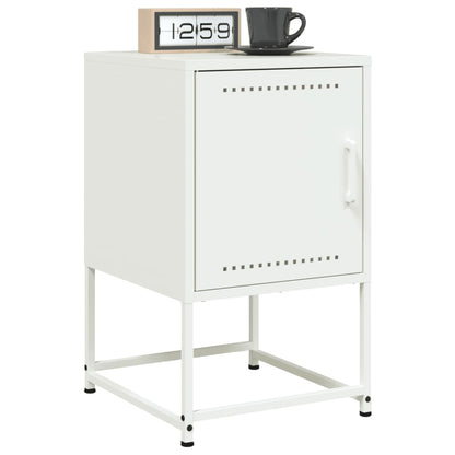 Comodini 2 pz Bianchi 36x39x60,5 cm in Acciaio