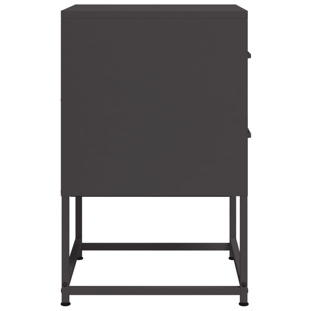 Comodino Nero 36x39x60,5 cm in Acciaio - homemem39