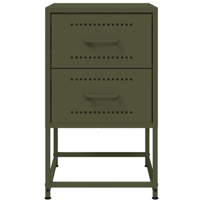 Comodini 2 pz Verde Oliva 36x39x60,5 cm in Acciaio - homemem39