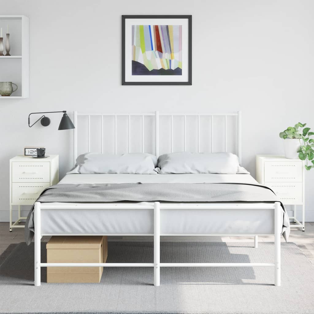 Comodini 2 pz Bianchi 36x39x60,5 cm in Acciaio - homemem39