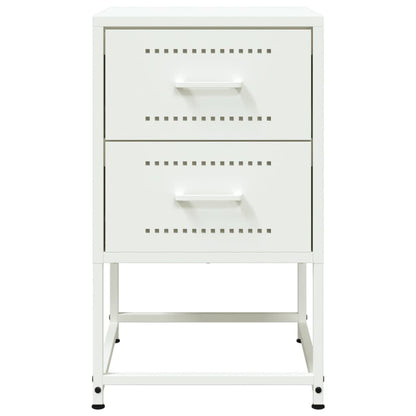 Comodini 2 pz Bianchi 36x39x60,5 cm in Acciaio - homemem39