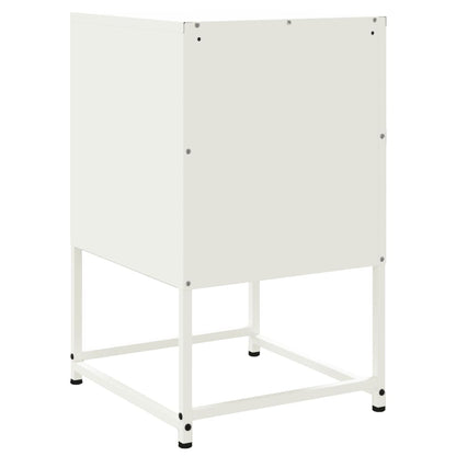 Comodini 2 pz Bianchi 36x39x60,5 cm in Acciaio - homemem39
