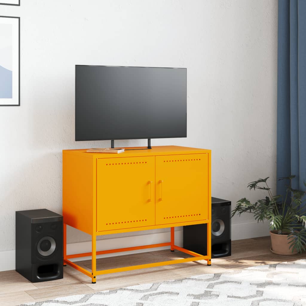 Mobile TV Giallo Senape 68,5x39x60,5 cm in Acciaio - homemem39