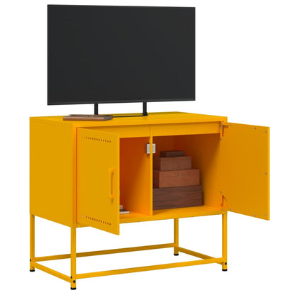 Mobile TV Giallo Senape 68,5x39x60,5 cm in Acciaio - homemem39