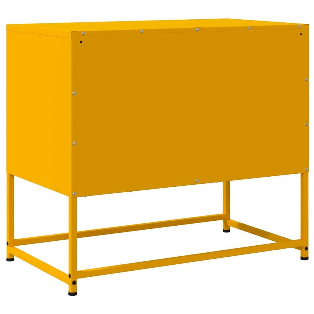 Mobile TV Giallo Senape 68,5x39x60,5 cm in Acciaio - homemem39