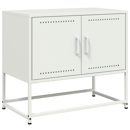 Mobile TV Bianco 68,5x39x60,5 cm in Acciaio - homemem39