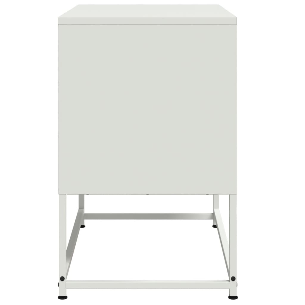 Mobile TV Bianco 68,5x39x60,5 cm in Acciaio - homemem39