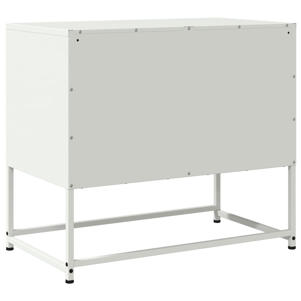 Mobile TV Bianco 68,5x39x60,5 cm in Acciaio - homemem39