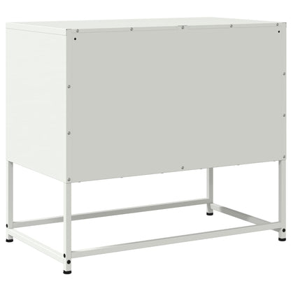 Mobile TV Bianco 68,5x39x60,5 cm in Acciaio - homemem39