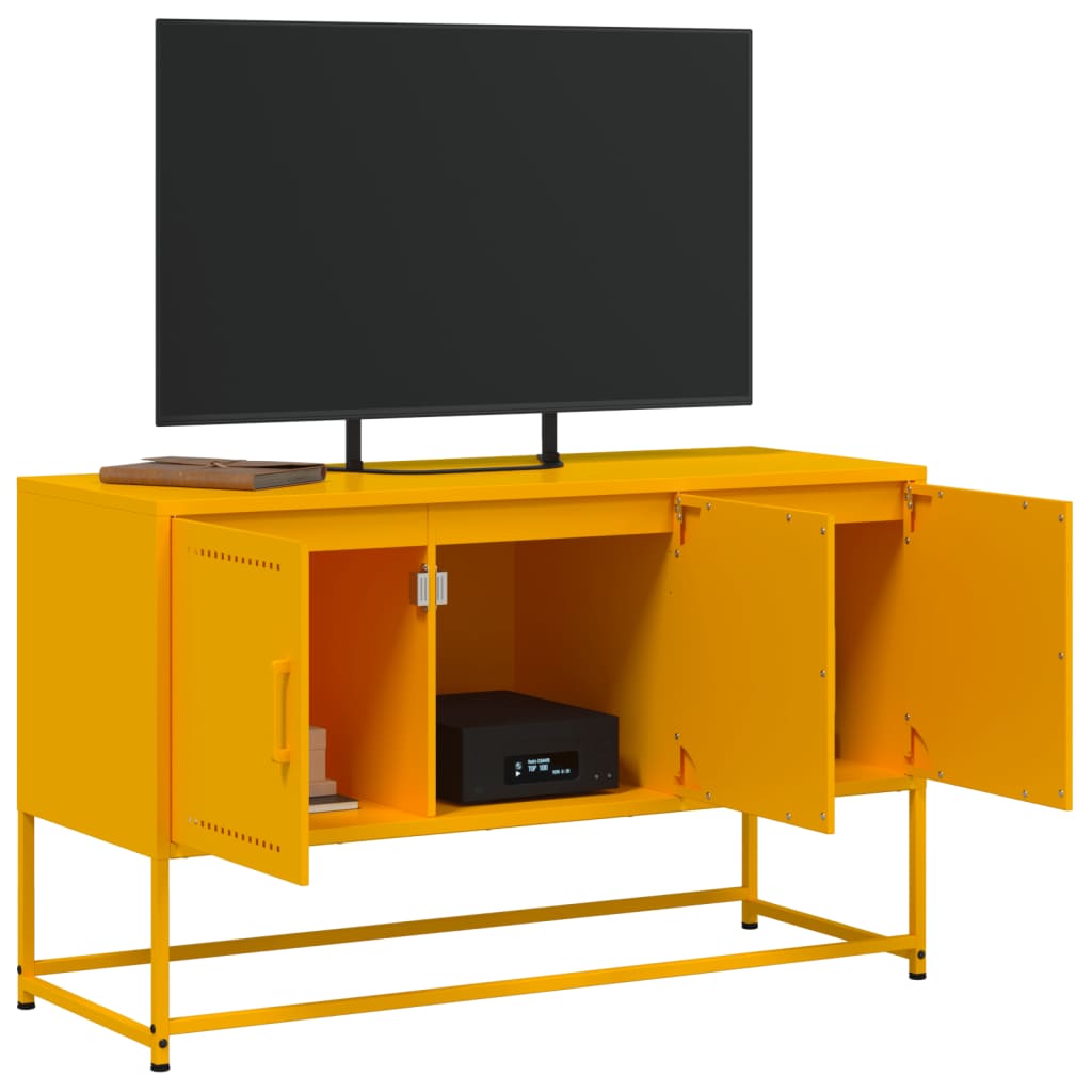 Mobile TV Giallo Senape 100,5x39x60,5 cm in Acciaio - homemem39