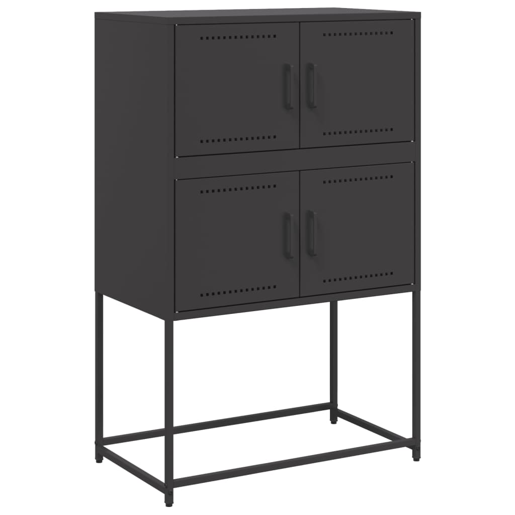 Credenza Nera 68,5x38,5x107 cm in Acciaio | homemem39