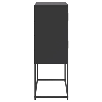 Credenza Nera 68,5x38,5x107 cm in Acciaio | homemem39