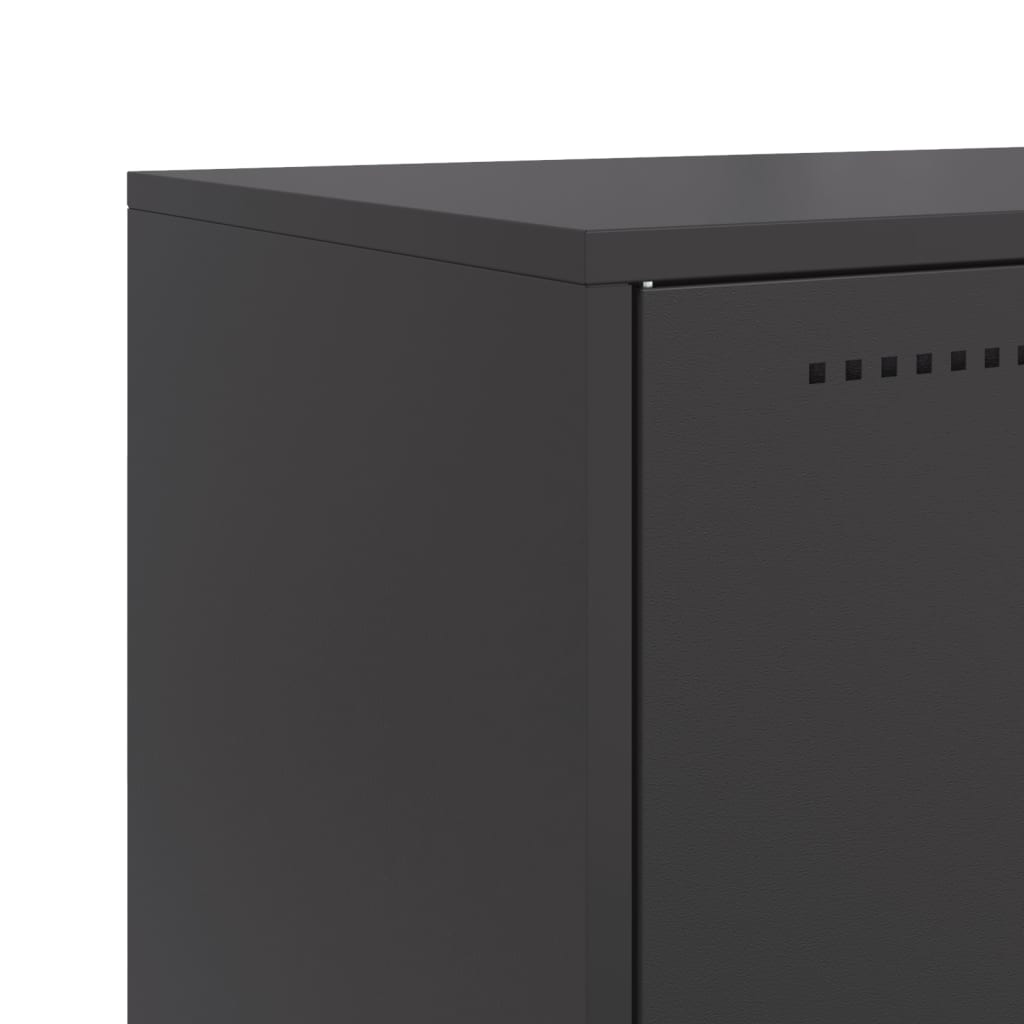 Credenza Nera 68,5x38,5x107 cm in Acciaio | homemem39